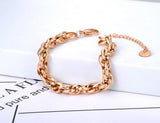 Hiphop/Rock Stainless Steel Charm Bracelet Bangle Geometric Design