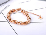 Hiphop/Rock Stainless Steel Charm Bracelet Bangle Geometric Design