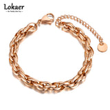 Hiphop/Rock Stainless Steel Charm Bracelet Bangle Geometric Design