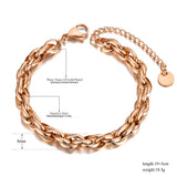 Hiphop/Rock Stainless Steel Charm Bracelet Bangle Geometric Design