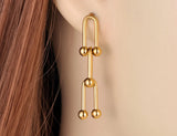 Stainless Steel Choker Pendant Necklace Bracelet Earrings Set