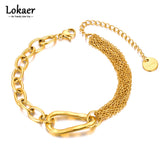 Hiphop/Rock Stainless Steel Charm Bracelet