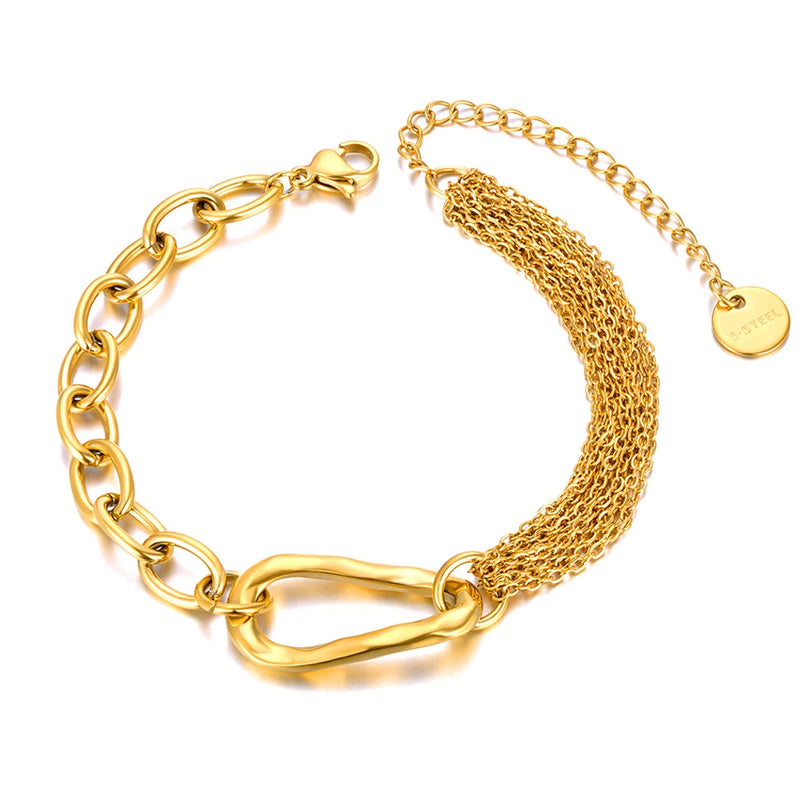 Hiphop/Rock Stainless Steel Charm Bracelet