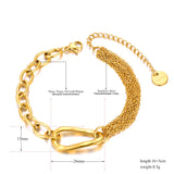 Hiphop/Rock Stainless Steel Charm Bracelet