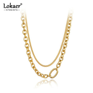 HipHop/Rock Style Double Layer Pendant Necklace