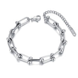 Hiphop/Rock Geometry Charm Bracelet Women Chain Link B21118