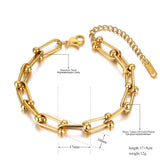 Hiphop/Rock Geometry Charm Bracelet Women Chain Link B21118