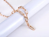 Hiphop/Rock Stainless Steel Clay Crystal Necklace For Women N19163