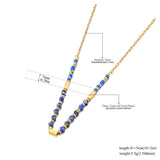 Natural Stone Choker Necklace 18K PVD Plated Stainless Steel Jewelry