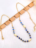 Natural Stone Choker Necklace 18K PVD Plated Stainless Steel Jewelry