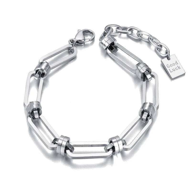 Neo-Gothic Thick Stainless Steel Chain Bracelet Punk Vintage Choker B21126