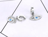 Neo-Gothic Titanium Earrings 18K Plated Glazed Hoop For Women