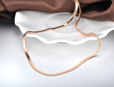 Thin Stainless Steel Snake Chain Necklace Rose Chirstmas Gift