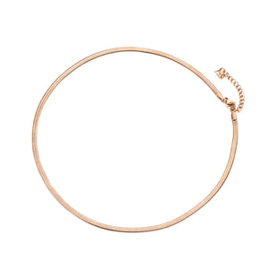 Thin Stainless Steel Snake Chain Necklace Rose Chirstmas Gift