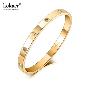 Stainless Steel CZ Crystal Wedding Bangle