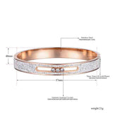 Stainless Steel CZ Crystal Wedding Bangle