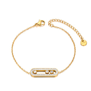 Stainless Steel CZ Crystal Wedding Bangle