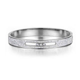Stainless Steel CZ Crystal Wedding Bangle