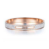 Stainless Steel CZ Crystal Wedding Bangle