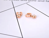 Titanium Steel Round CZ Crystal Hoop Earrings for Women