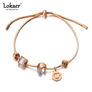 Stainless Steel CZ Adjustable Bracelet Boho Chain Link B21072