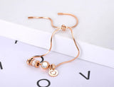 Stainless Steel CZ Adjustable Bracelet Boho Chain Link B21072