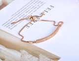 CZ Crystal Elbow Bracelet Stainless Steel Chain B19099