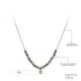 Titanium Steel Crystal Pendant Choker Necklace for Women