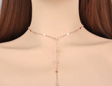 CZ Crystal Charm Pendant Choker Necklace For Women