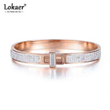 Rose Stainless Steel CZ Wedding Bangle B17051