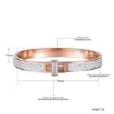 Rose Stainless Steel CZ Wedding Bangle B17051