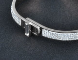 Rose Stainless Steel CZ Wedding Bangle B17051