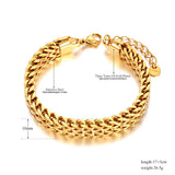 Stainless Steel Cuban Link Chain Bracelet Bangle Punk Jewelry