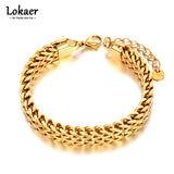 Stainless Steel Cuban Link Chain Bracelet Bangle Punk Jewelry