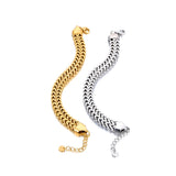 Stainless Steel Cuban Link Chain Bracelet Bangle Punk Jewelry