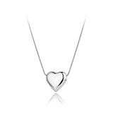 Romantic Heart Pendant Necklace Stainless Steel Wedding Jewelry