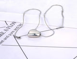 Romantic Heart Pendant Necklace Stainless Steel Wedding Jewelry
