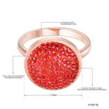 Rose Round Wedding Rings Stainless Steel Anneau R18031