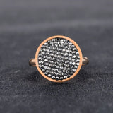 Rose Round Wedding Rings Stainless Steel Anneau R18031