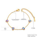 Heart Chain Bracelet 18K Plated Charm Jewelry B23129