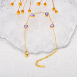 Heart Chain Bracelet 18K Plated Charm Jewelry B23129