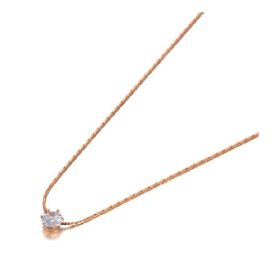 CZ Crystal Charm Pendant Necklace Titanium Steel N20173