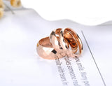 Titanium Stainless Steel Rings For Women Cut Face Wide Ring Wedding Engagement