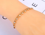 CZ Crystal Charm Bracelet Stainless Steel Boho Beach Bangle
