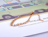 CZ Crystal Charm Bracelet Stainless Steel Boho Beach Bangle