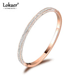 Stainless Rose Rhinestone Cuff Bangle Bracelet Gift B18059