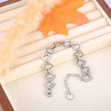 18k Plated Geometric Square Cuban Chain Bracelet Bangle