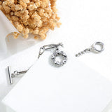 Stainless Steel Asymmetric Chain Love Charms Bracelet for Women