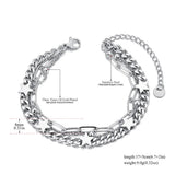 Stainless Steel Cuban Chain Bracelet Bangle