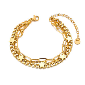Stainless Steel Cuban Chain Bracelet Bangle